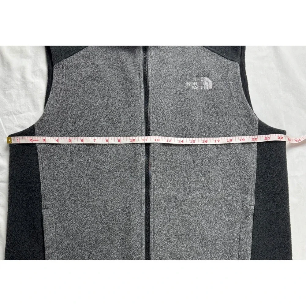 The North Face Mens‎ FlashDry Fleece Vest Gray Black Full Zip Large
